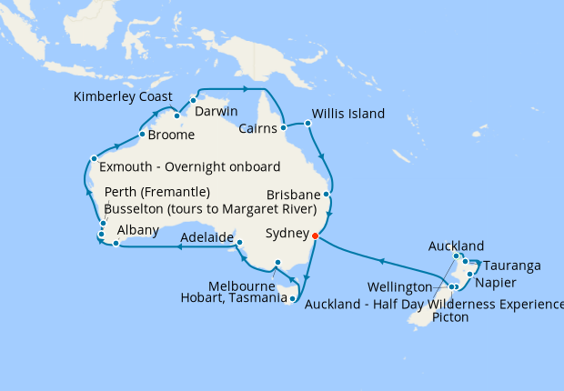 New Zealand & Australia Circumnavigation fr. Auckland + Stay, 13 ...