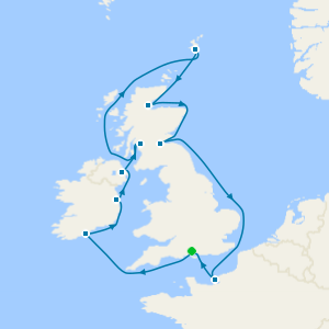 British Isles from Southampton