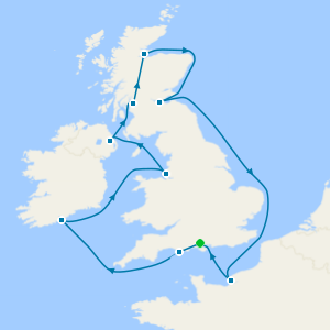 British Isles from Southampton