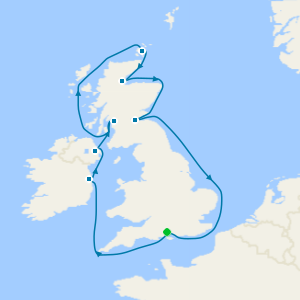 British Isles from Southampton