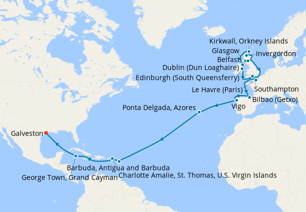 Cruise Itinerary Map