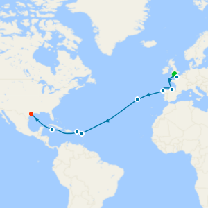 Tropical Passage from Southampton to Galveston