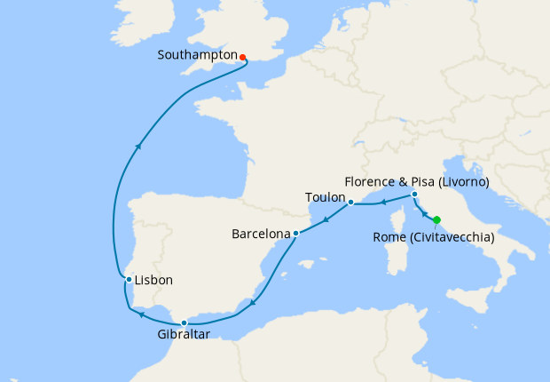Cruise Itinerary Map