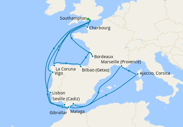 Cruise Itinerary Map
