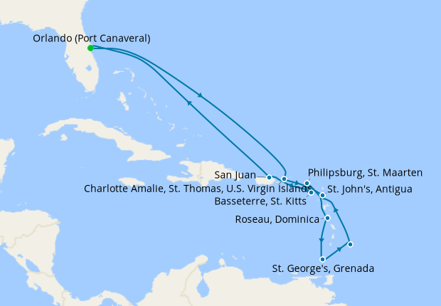 Cruise Itinerary Map