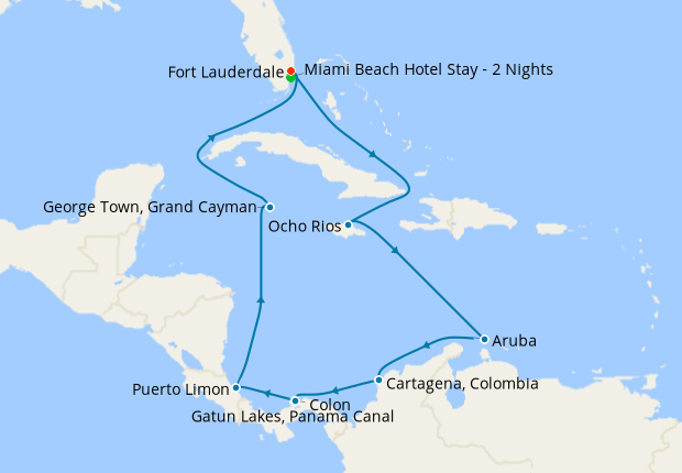 Cruise Itinerary Map