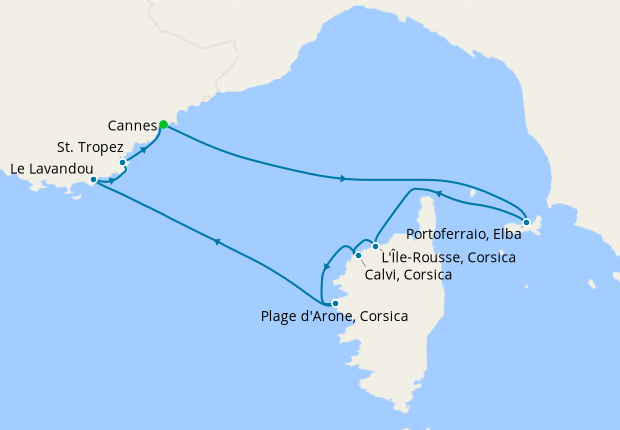 Cruise Itinerary Map
