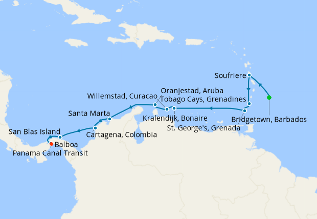 Panama Canal from Barbados to Panama, 2 November 2024 | 14 Nt | Royal ...