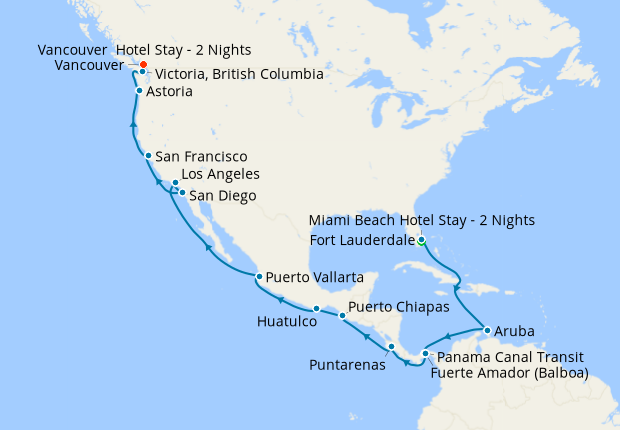 Cruise Itinerary Map