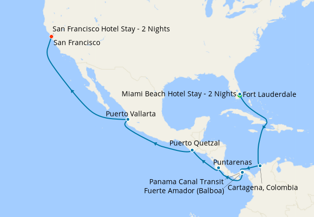 Cruise Itinerary Map