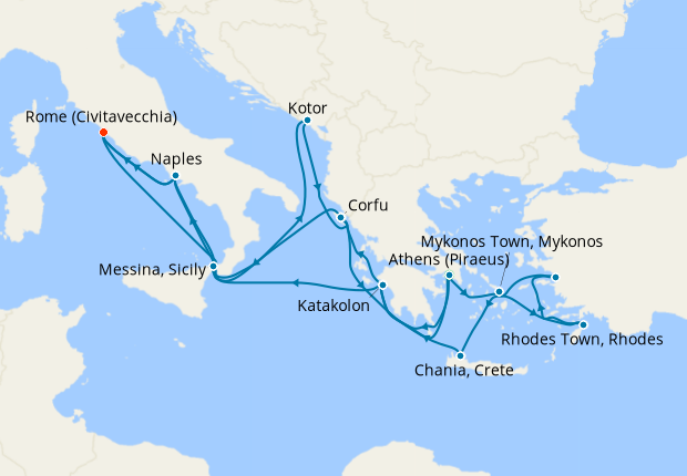 Cruise Itinerary Map