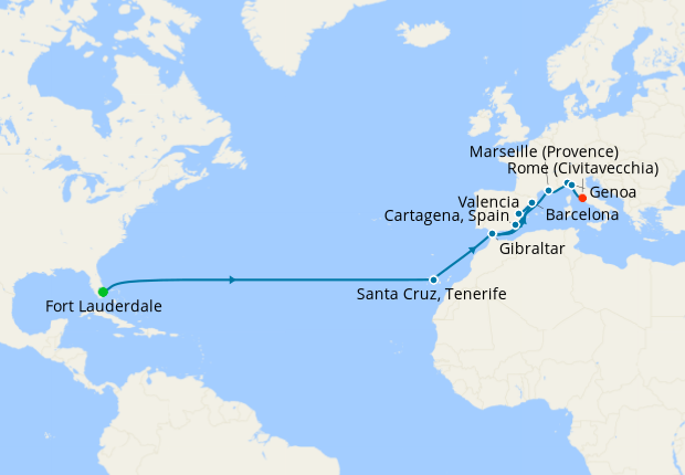 Cruise Itinerary Map