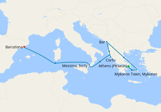 Cruise Itinerary Map