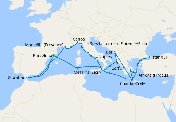 Cruise Itinerary Map