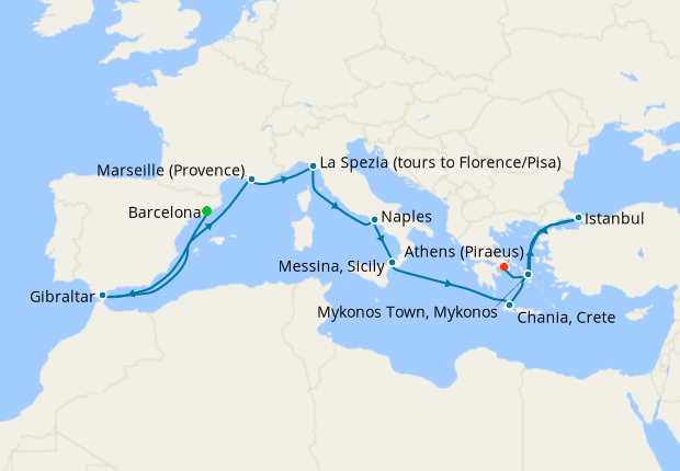 Cruise Itinerary Map