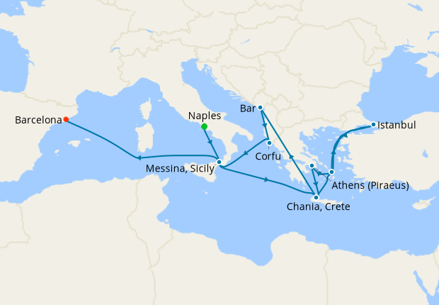 Cruise Itinerary Map