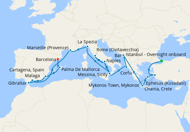 Cruise Itinerary Map