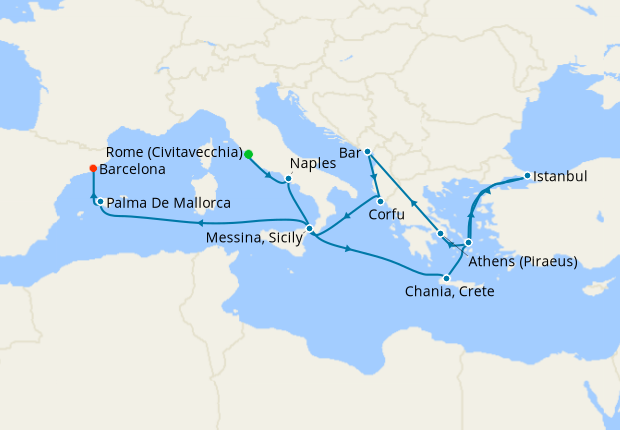 Cruise Itinerary Map