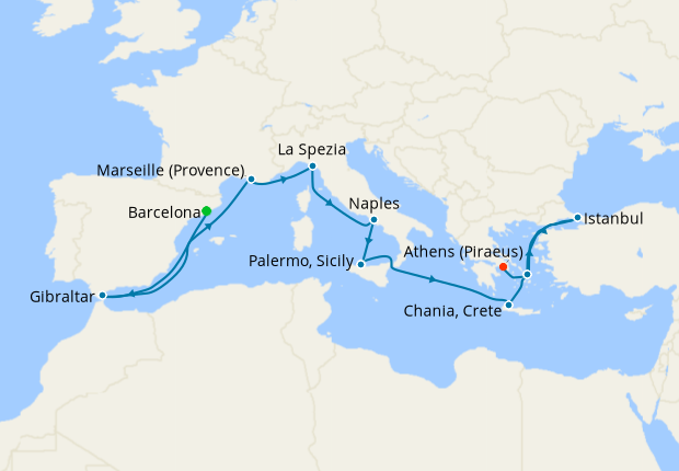Cruise Itinerary Map