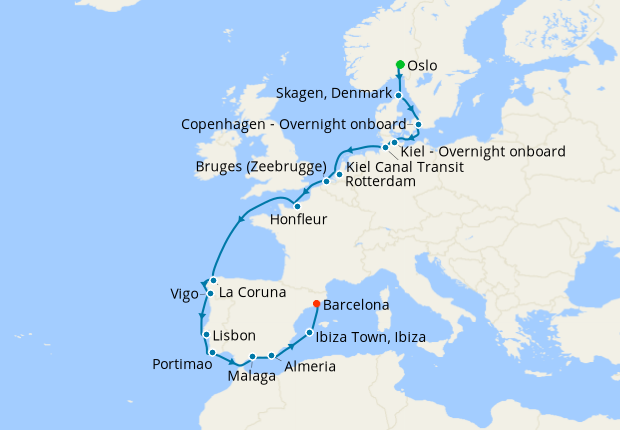 Seabourn - Iberia, Tyrrhenian and Mediterranean Treasures (31 days
