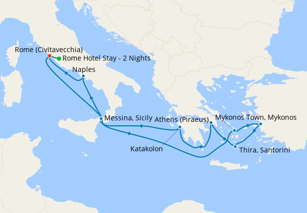 Greece Turkey And Italy From Rome With Stay Carnival Cruise Line 25th