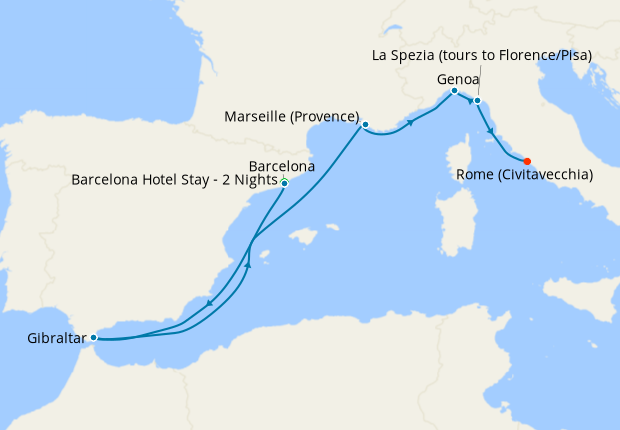Cruise Itinerary Map