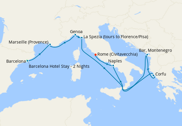 Cruise Itinerary Map