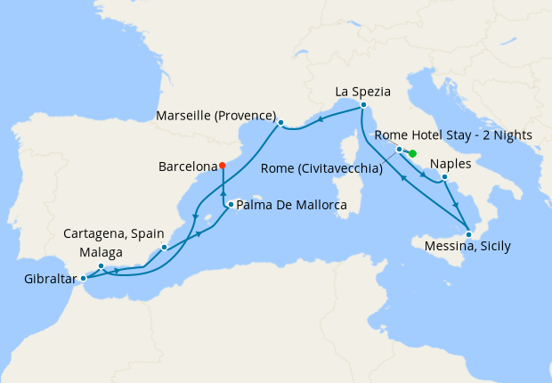 Cruise Itinerary Map