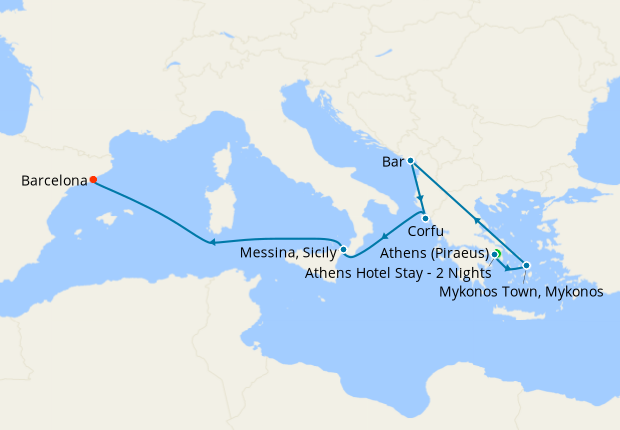 Cruise Itinerary Map