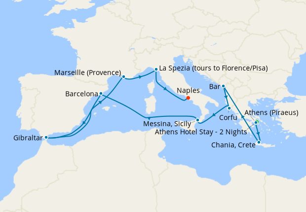 Cruise Itinerary Map