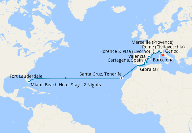 Cruise Itinerary Map