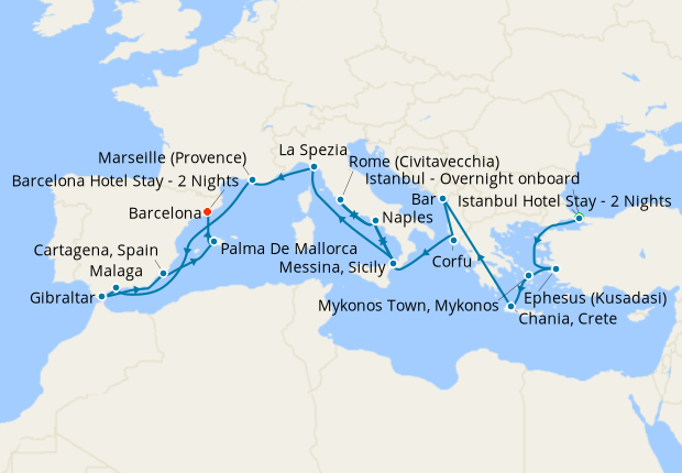 Cruise Itinerary Map