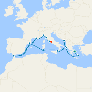 Mediterranean with Greece, France & Italy with Athens and Rome Stays