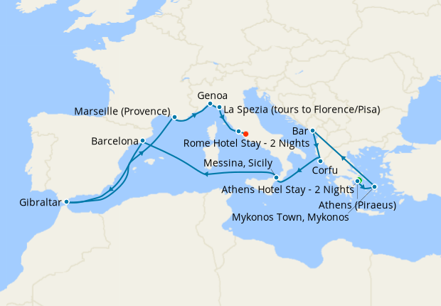 Cruise Itinerary Map