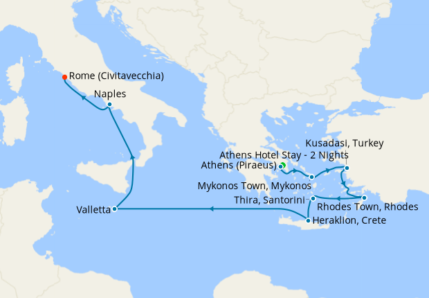 Cruise Itinerary Map