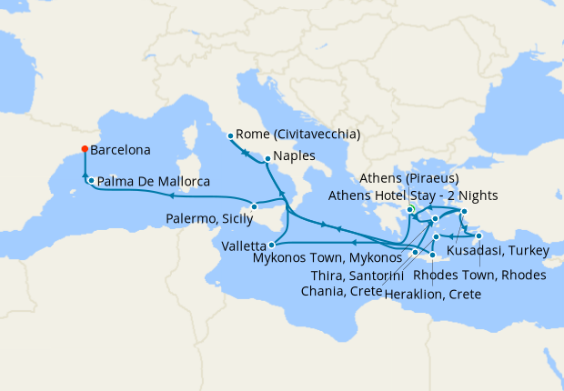 Cruise Itinerary Map