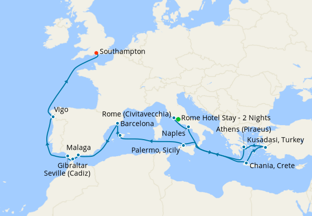 Cruise Itinerary Map