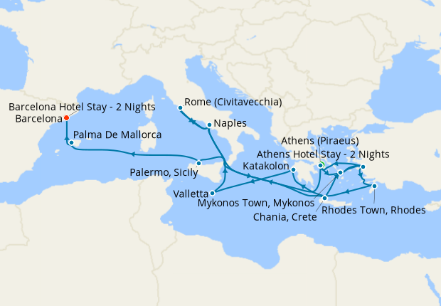 Cruise Itinerary Map