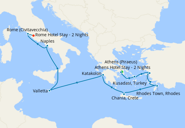 Cruise Itinerary Map