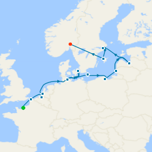 Romance Across Europe from Paris (Le Havre) to Oslo