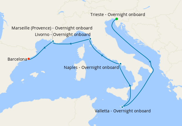 Cruise Itinerary Map