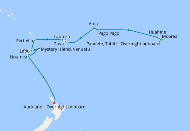 Cruise Itinerary Map