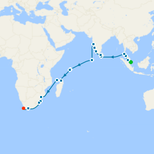 Indian Ocean Exploration from Singapore to Cape Town