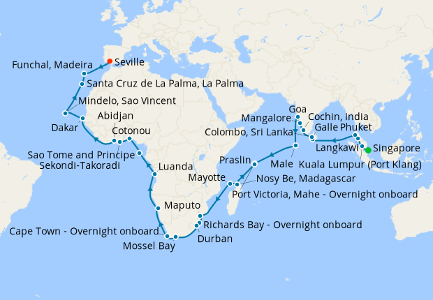 Cruise Itinerary Map