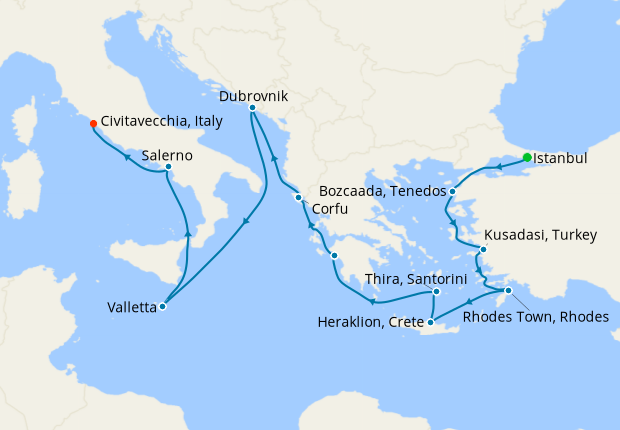 Cruise Itinerary Map