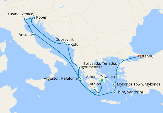 Cruise Itinerary Map