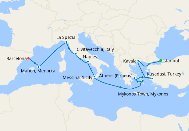 Cruise Itinerary Map