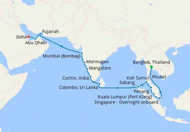 Cruise Itinerary Map