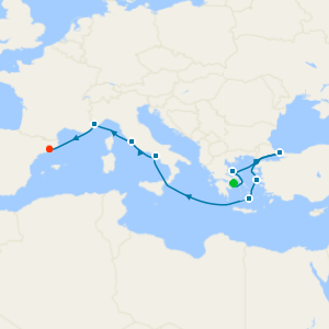 Amazing Aegean Journey from Athens (Piraeus) to Barcelona