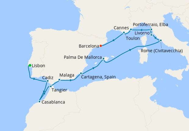 Cruise Itinerary Map